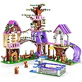 2025 Upgraded Treehouse Building Blocks Toy for Girls, 809PCS Forest Girl Tree House Building Set, Adventure Camp Set with An