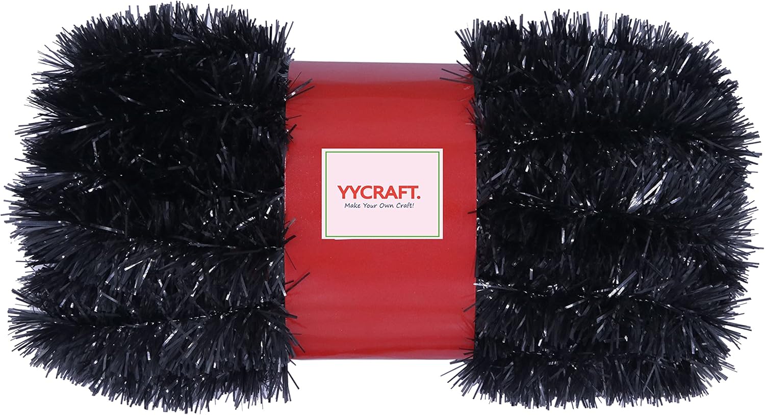 Wreaths, Garlands & Swags - YYCRAFT 15 Yards (45 Feet) Commercial Length Thick Foil Tinsel Christmas Garland Classic Christmas Decorations (Black)