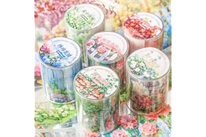 1 Roll 2M Long Vintage Fence Plant PET Decorative Stickers: Garden Theme for DIY Crafts, Journaling & Scrapbooking