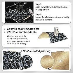 Wefuit 3D Printer Smooth PEO+Textured PEI Spring