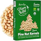 FROM WILD Fresh Organic Pine Nuts 7oz | Certified Organic, Vegan, Unsalted, Siberian, Gluten-Free, Non-GMO
