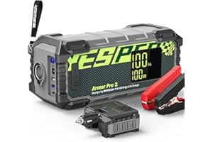 YESPER Portable Power Station, 299.52Wh 83200mAh Solar Generator (Solar Panel Optional) with Jump Starter Function and AC Outlets, 100W Fast Charging Lithium Battery PowerHouse for Outdoor Camping/RVs