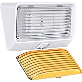Leisure LED RV Exterior Porch Utility Light with Switch - 12v 300 Lumen Lighting Fixture for RVs, Trailers, Campers, 5th Whee