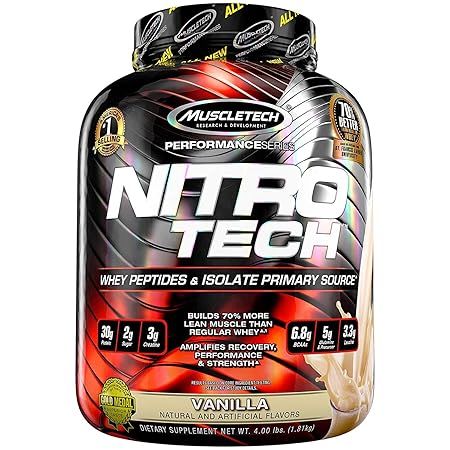 Muscletech Nitro-Tech Performance Series - Vanilla, 1er Pack (1 x 1.8 kg)
