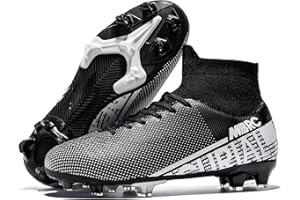 CZRE Boys Girls Soccer Cleats Kids Football Shoes High Top Training Youth Football Cleats