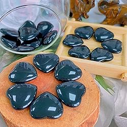 QINJIEJIE 20 PCS Natural Heart Healing Crystals