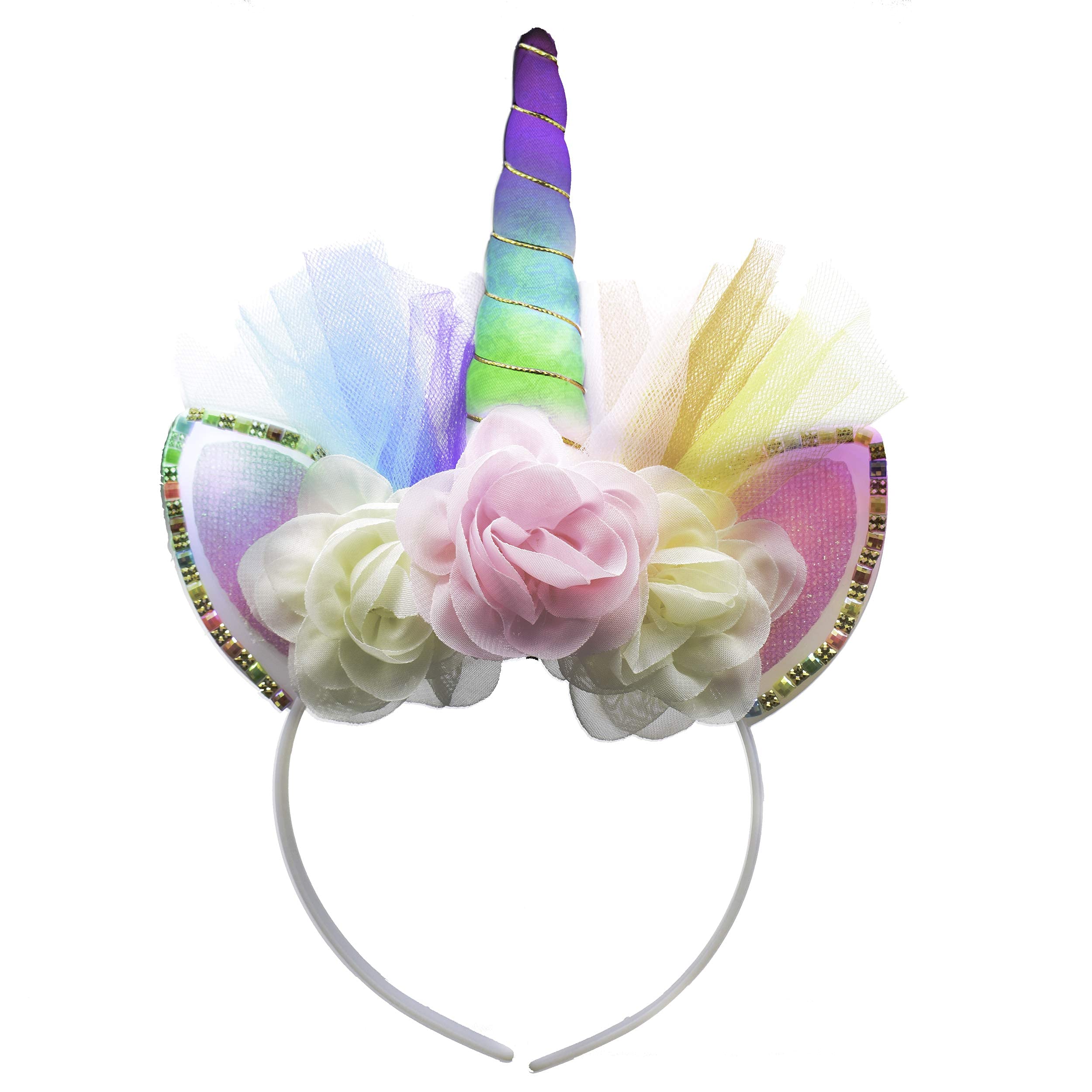 The Glowhouse LED Unicorn Headband Flashing Rainbow Headband Multi Colour One Size Fits Most