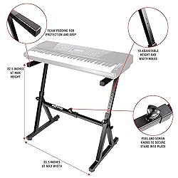 RockJam Z Style Adjustable and Portable Heavy Duty