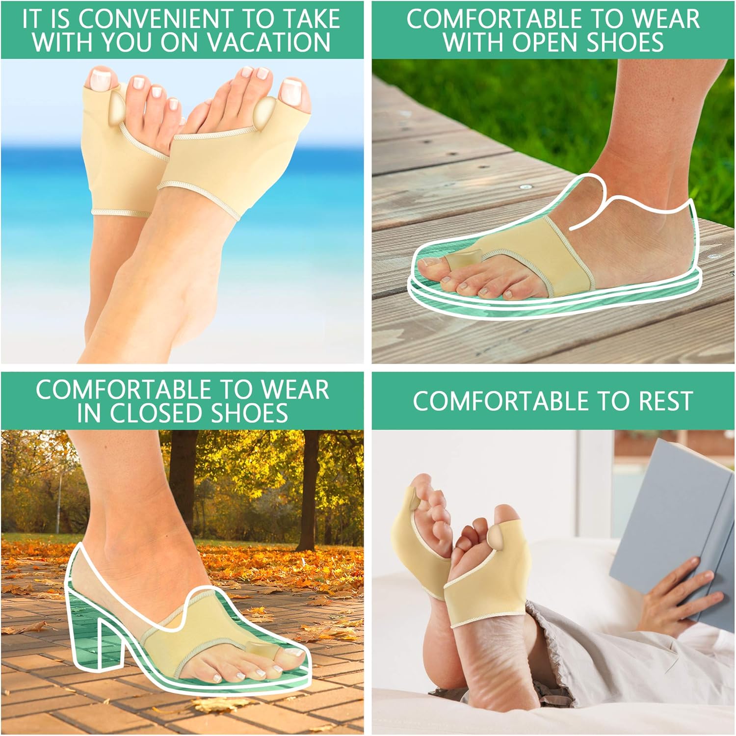 Bunion Splint Bunion Corrector - Big Toe Straightener - Corrector Bunion for Sport - Bunion Socks for Hallux Valgus Bunion Pain Relief: Health & Personal Care