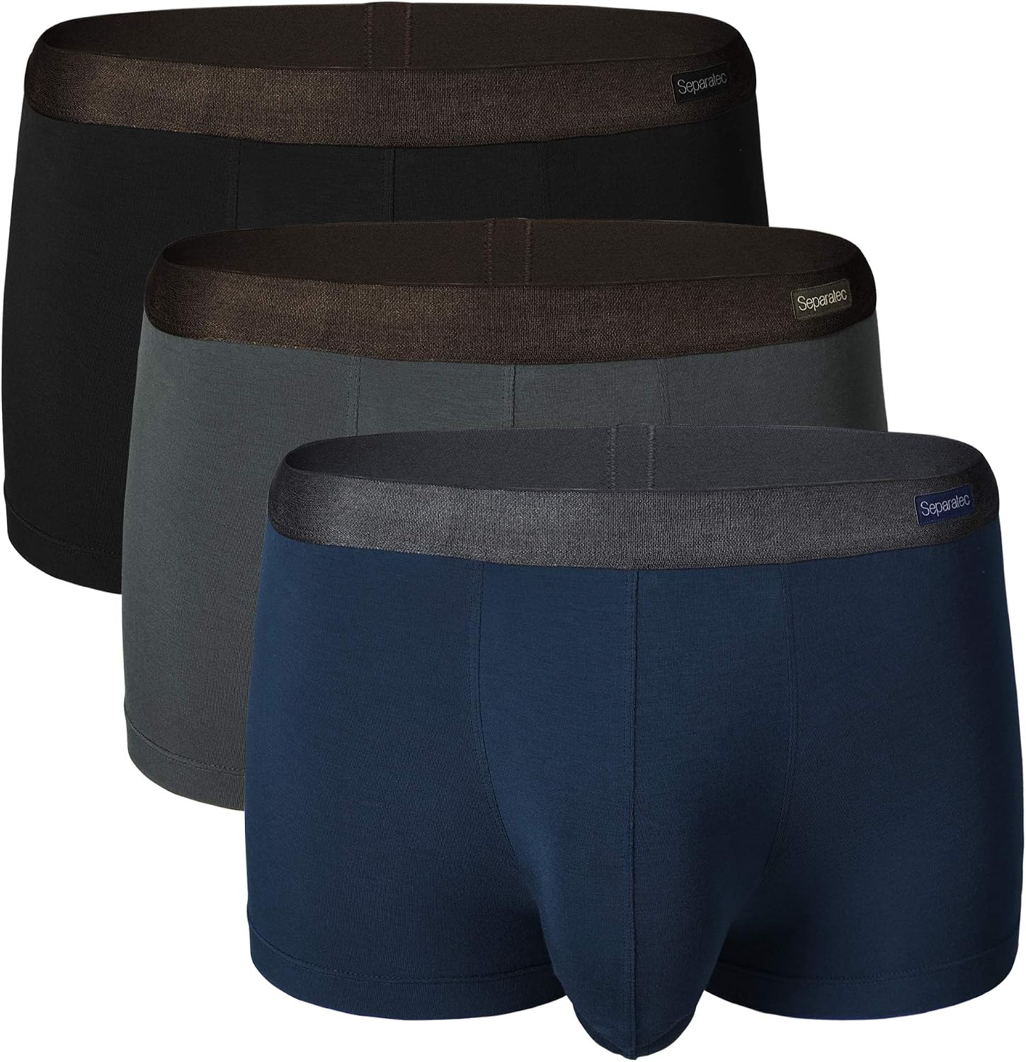 Separatec 3 Pack Men's Basic Bamboo Rayon Soft Breathable Pouch