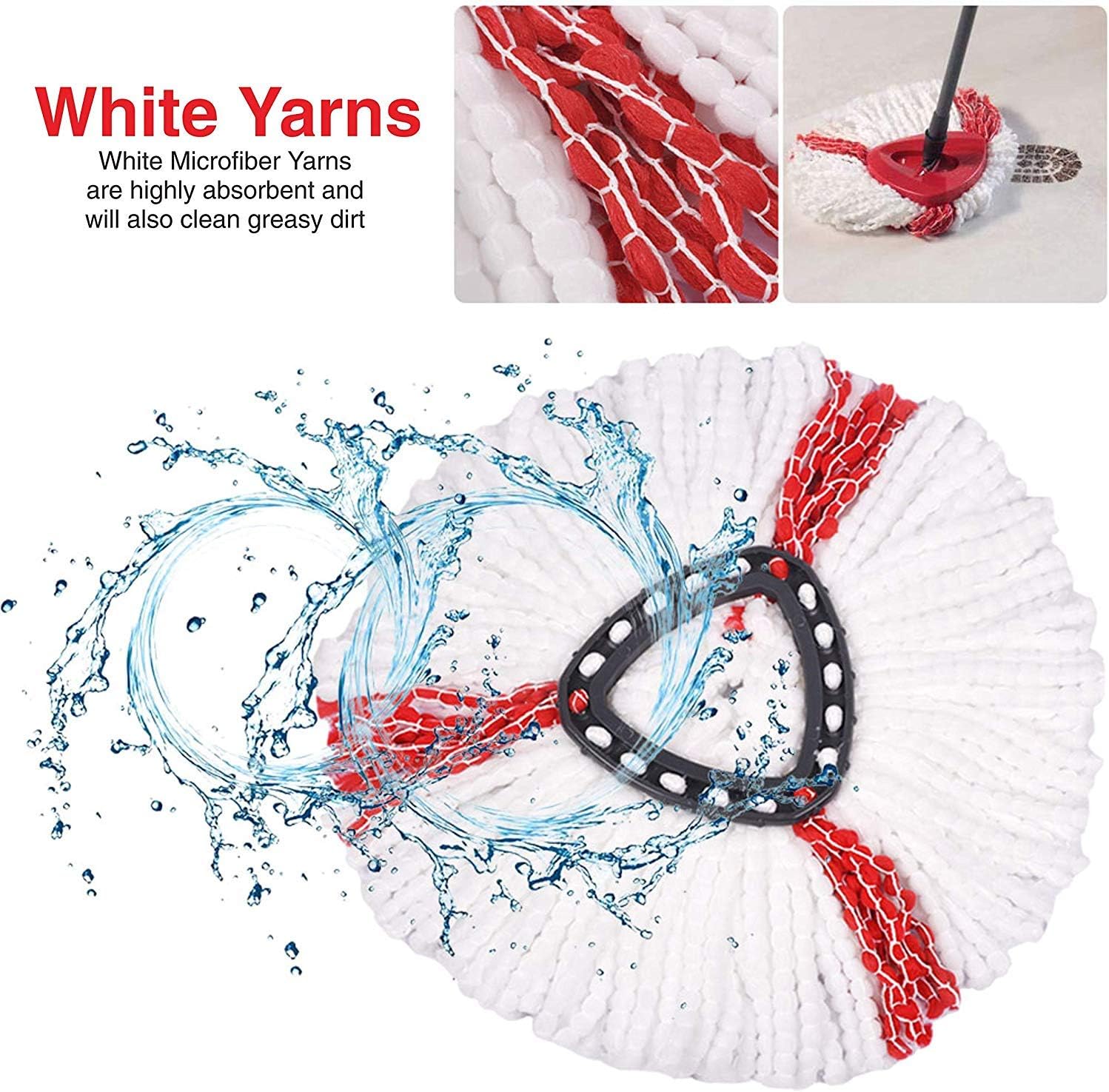 Set of 4 Microfibre Mop Head 2 in 1 for Vileda Turbo BigaMart