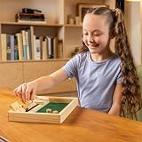 Toyrific Shut The Box Game for 2 Players Wooden Board Dice view 2
