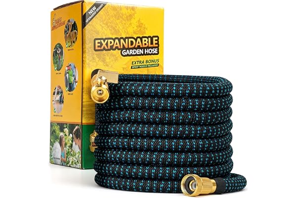 Vendare 3X Expandable Garden Hose 50FT Flexible Water Hose with Solid Connectors & Spray Nozzle Leakproof No Kink Heavy Duty