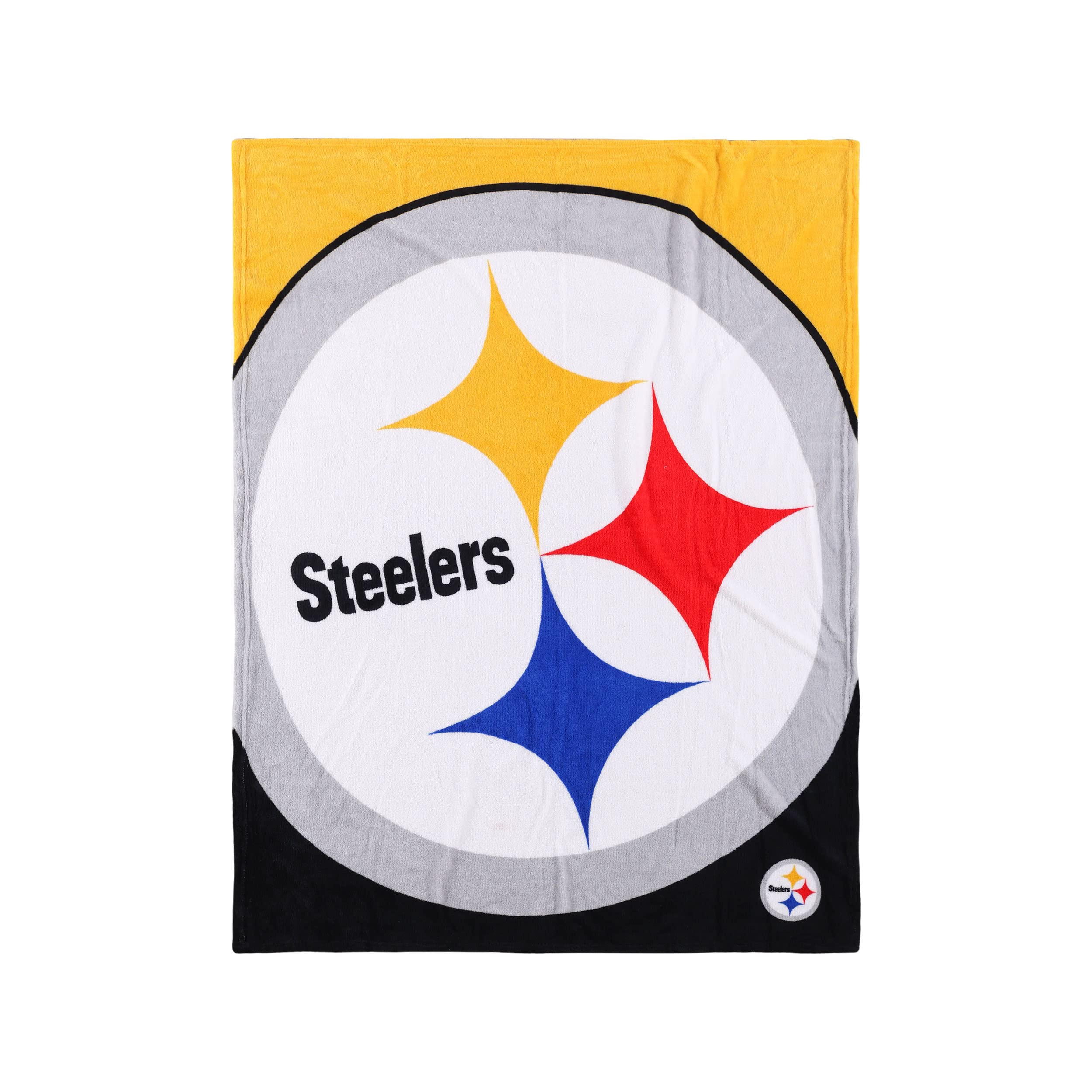 FOCO Pittsburgh Steelers NFL Supreme Slumber Plush Throw Decke - Stück