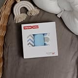 GLLQUEN BABY Baby Swaddle Wraps 0-3 Months 3 Pack Organic Cotton Sky Blue view 9