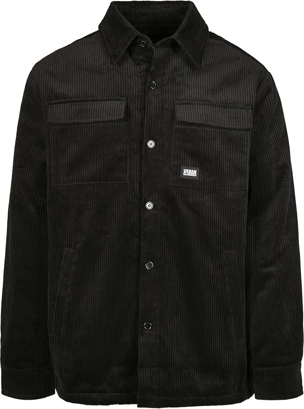 Corduroy Shirt Jacket Black XL