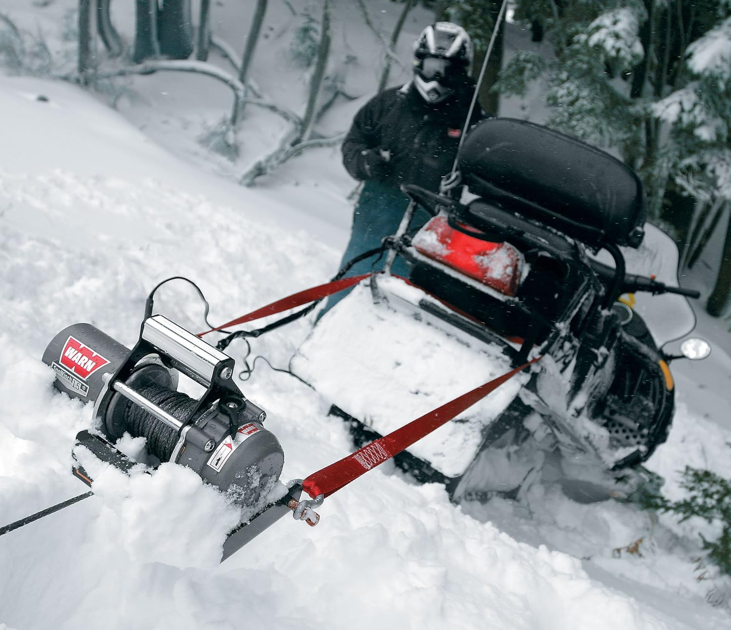 Exterior Accessories WARN 70170 SnoWinch Snowmobile Winch Winch Accessories