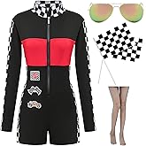 EBYTOP Halloween Race Car Driver Costume Women - Sexy Jumper for Talladega Nights Costume