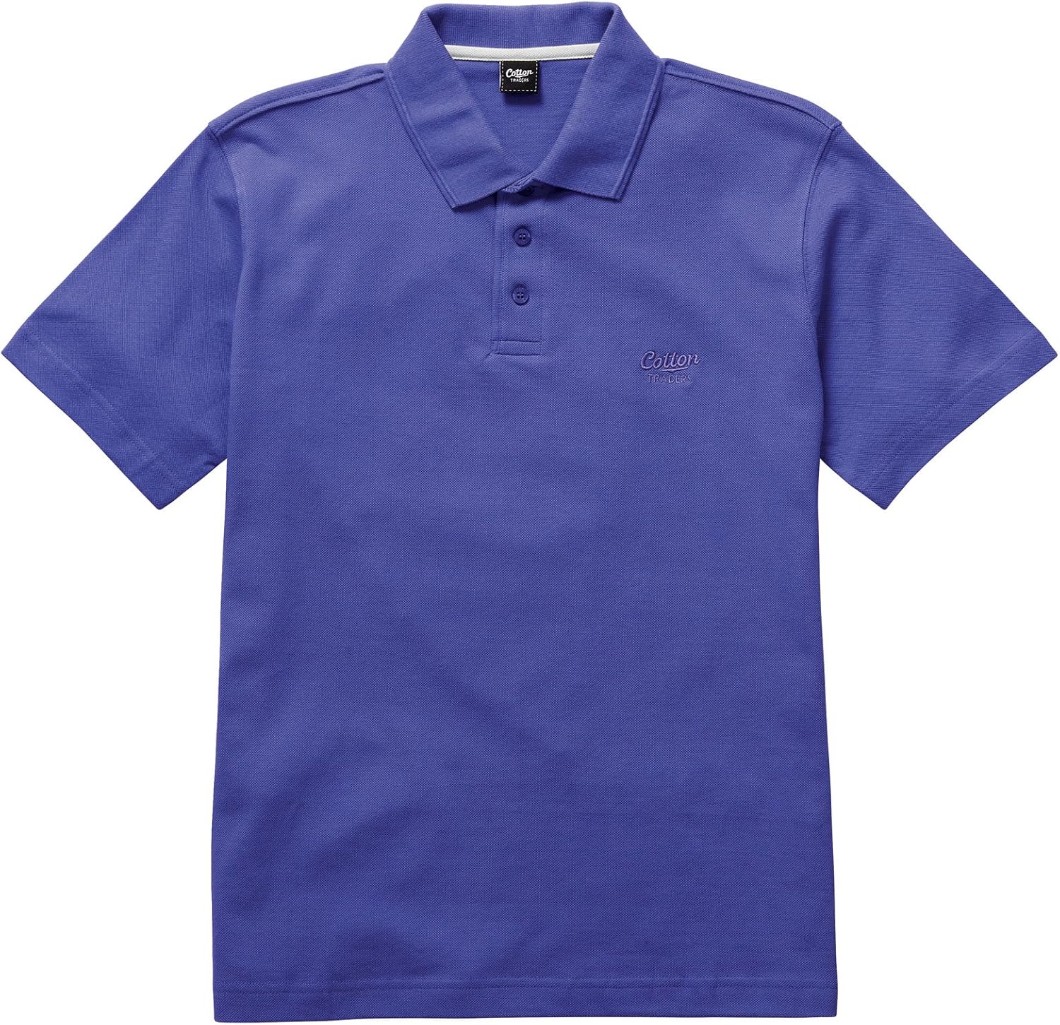 Cotton Traders Unisex Womens Ladies Mens Short Sleeve Polo Shirt Indigo