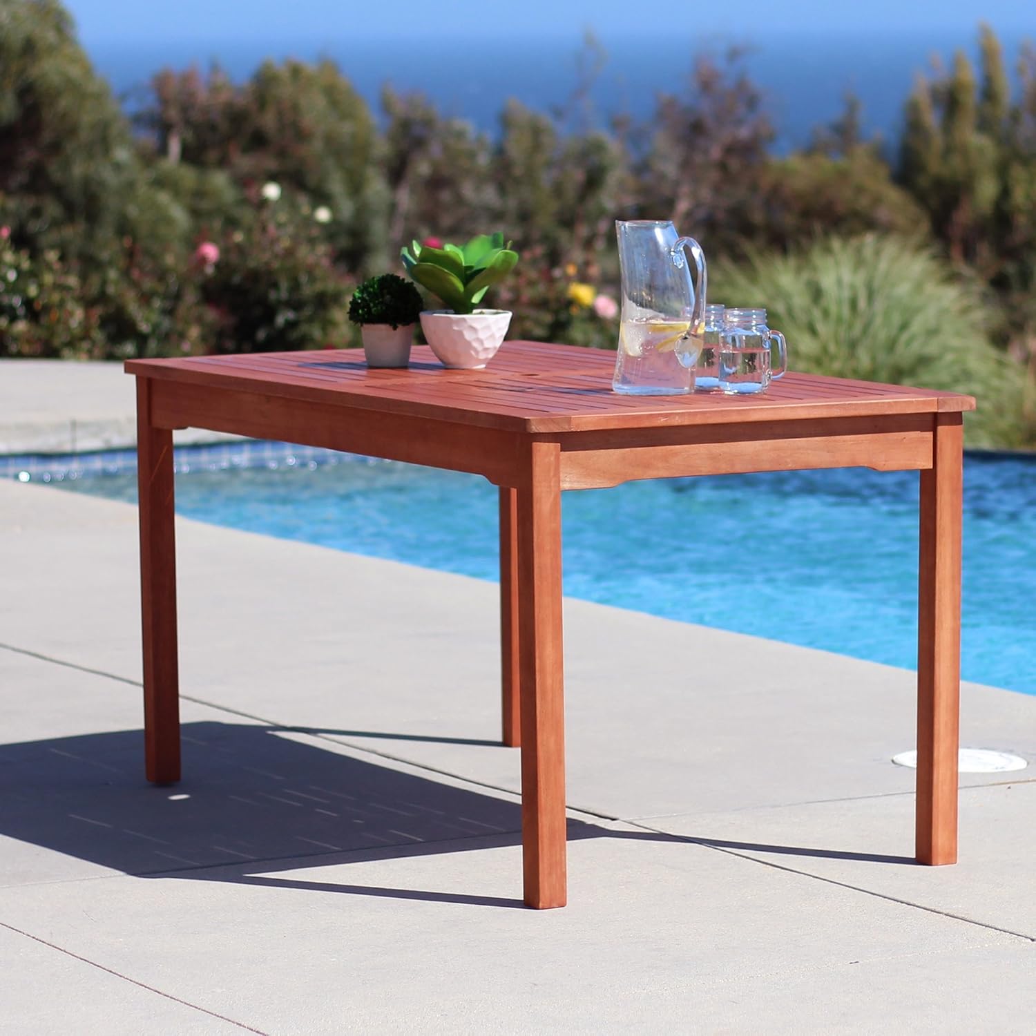 Malibu Outdoor Rectangular Patio Dining Table : Patio Dining Tables : Garden & Outdoor