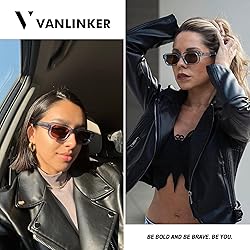 VANLINKER Retro Chunky Rectangle Sunglasses for Men