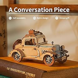 ROBOTIME 3D Wooden Puzzles Car DIY Model Kits to