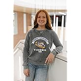 Blue 84 NCAA womens Ncaa Officially Licensed Women's Crewneck Sweatshirt Burnout Vintage Scholar