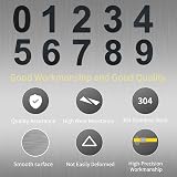 Ywonoby 3 Inch Self Adhesive Stainless Steel House Numbers Black (6) view 2