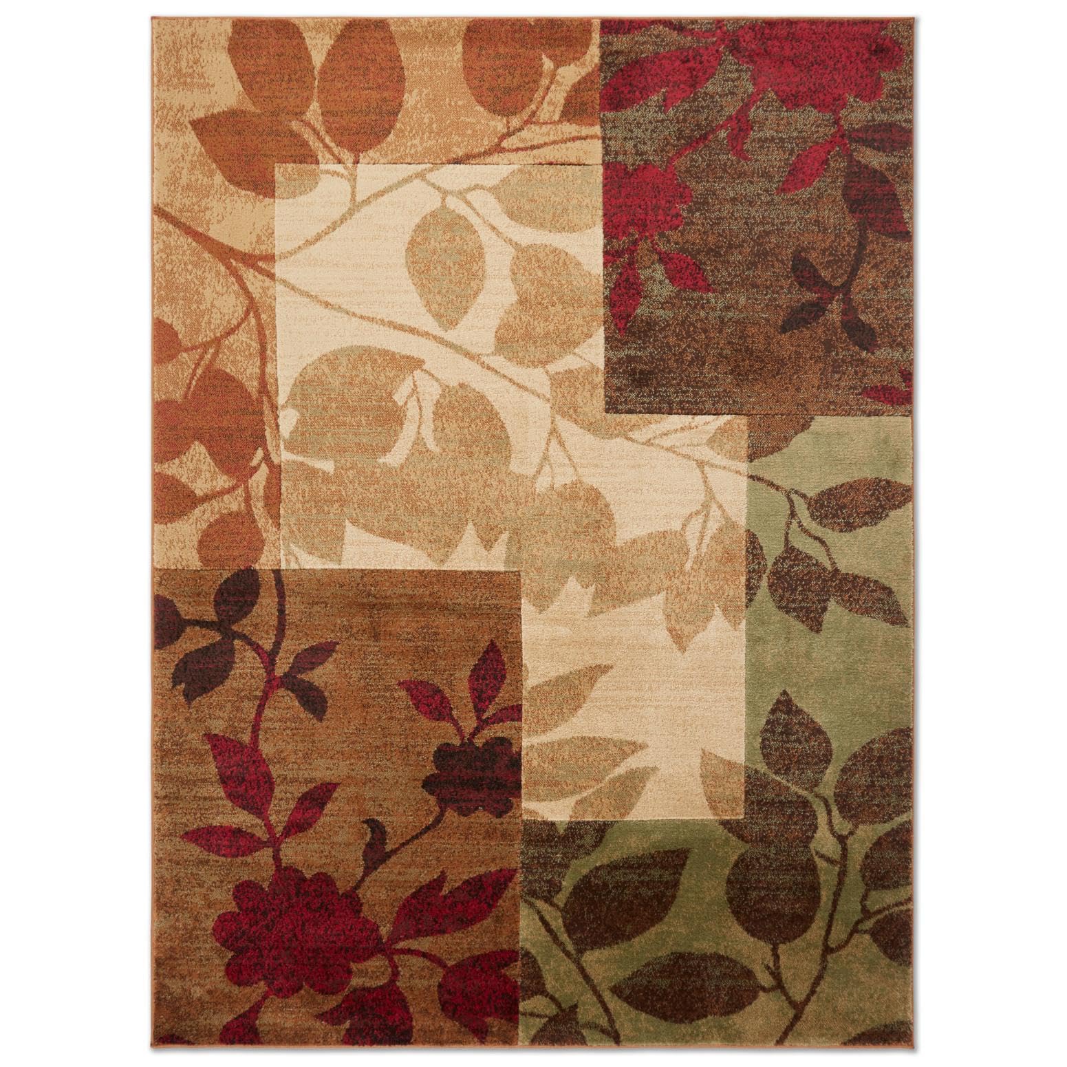 Photo 1 of **DIRTY FROM TRANSPORT**Home Dynamix Tribeca Amelia Modern Area Rug | 7'10" x 10'6" Rectangle | Beige/Green/Red