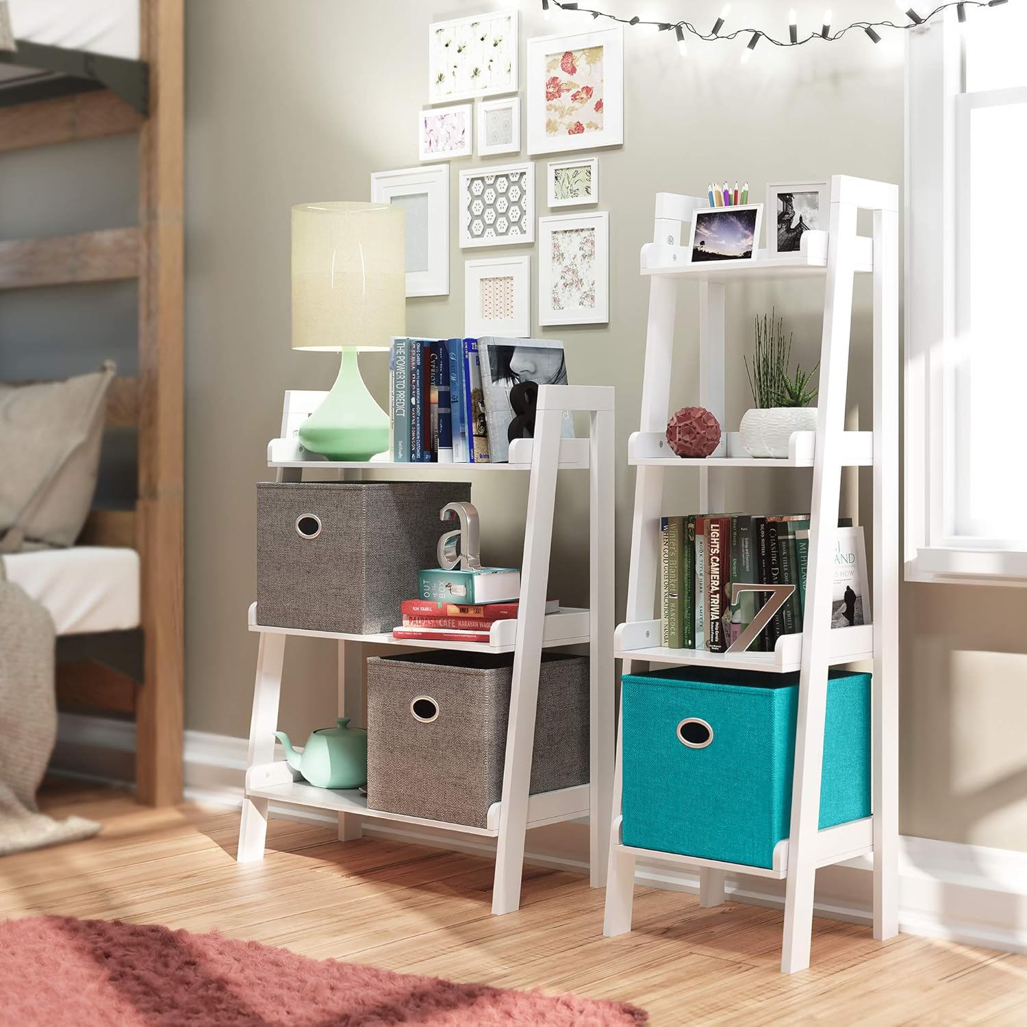 RiverRidge 3-Tier Ladder Shelf for Kids, White: Home & Kitchen