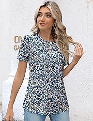 Kistore Short Sleeve Tops for Women Summer Crew