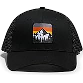 Boticci Wilderness Trucker Hat for Men & Women - Mountain Outdoor Baseball Cap,Breathable Mesh,Adjustable Snapback Closure