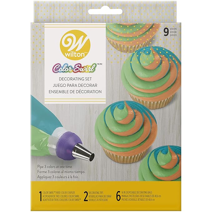 Wilton Colour Swirl Coupler Dekorationsset, 3 Farben