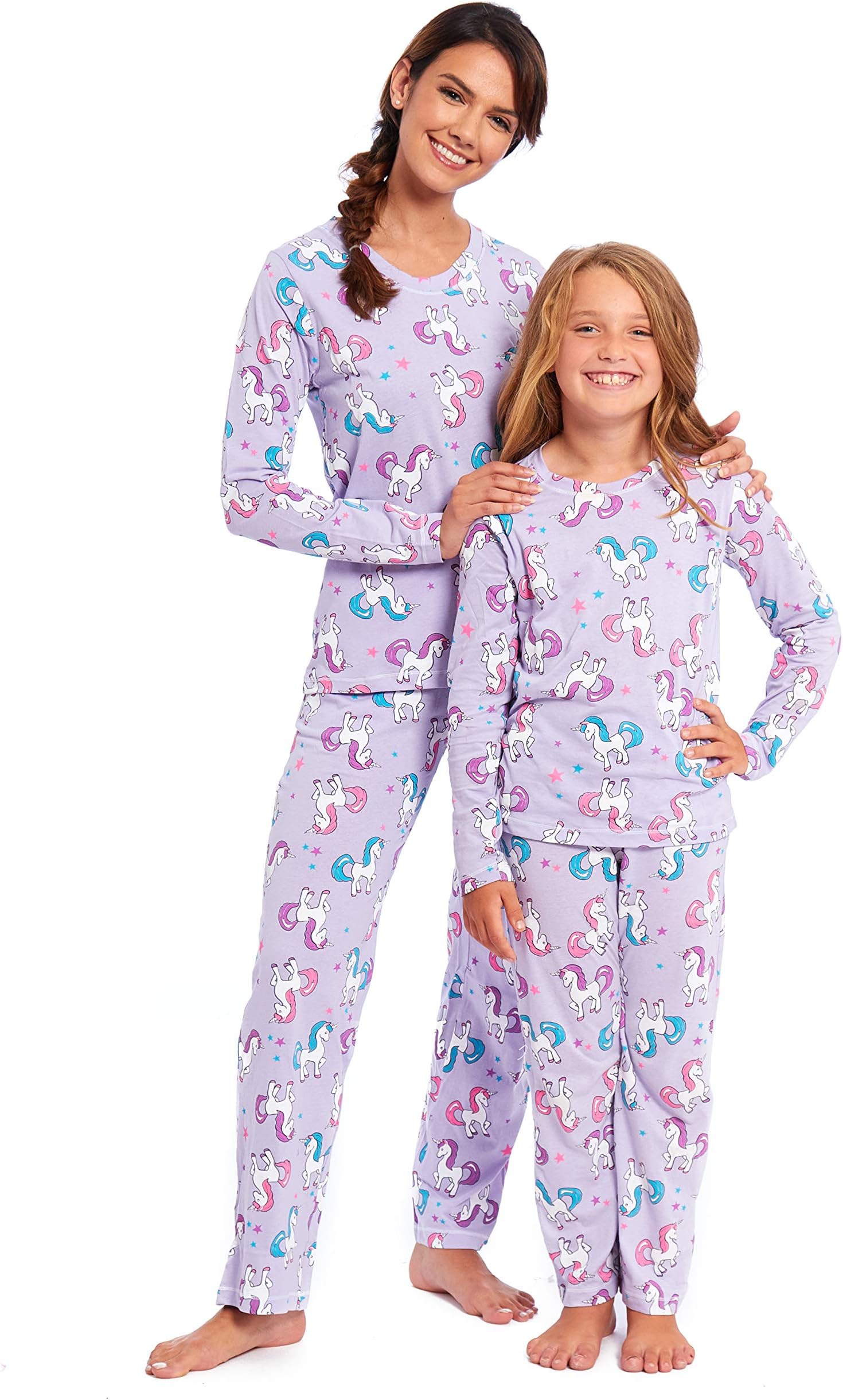 Ladies Girls Pyjamas PJ's for Women Twosie Pajama Set - Mum & Daughter Matching Pajamas Sets