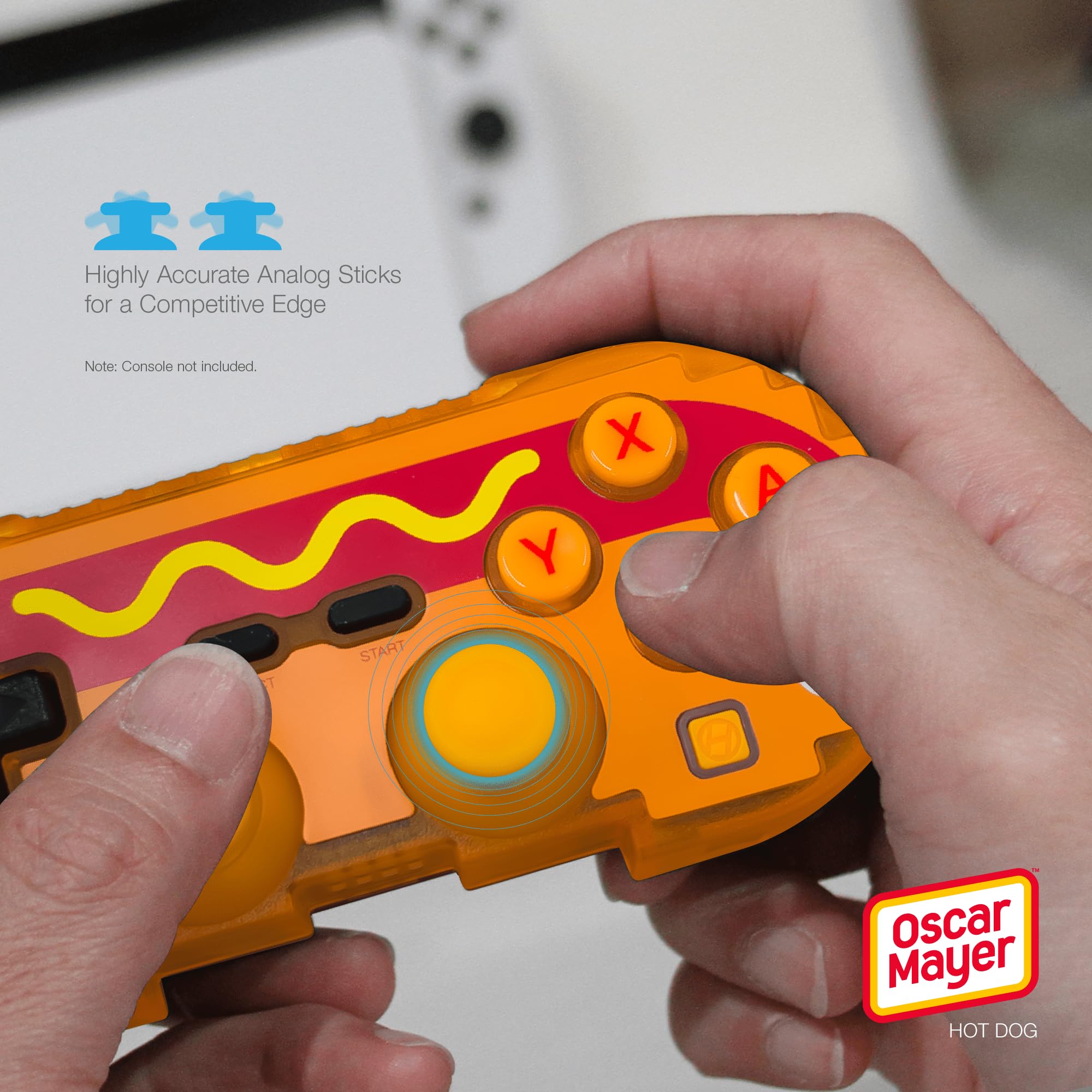 Hyperkin Limited Edition Pixel Art Bluetooth Controller Official Oscar Mayer Edition - Officially Licensed - For Nintendo Switch®, PC, Mac®, Android®, iOS® (Hot Dog)