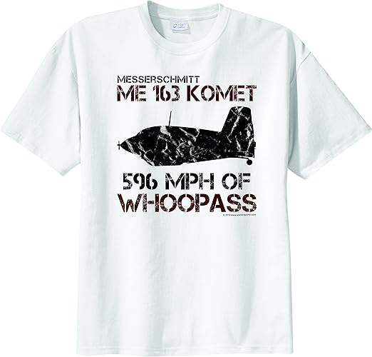 Warbirdshirts Boys Messerschmitt Me 163 Komet 596 Mph Of Whoopass Short Sleeve T Shirt Clothing Amazon Com