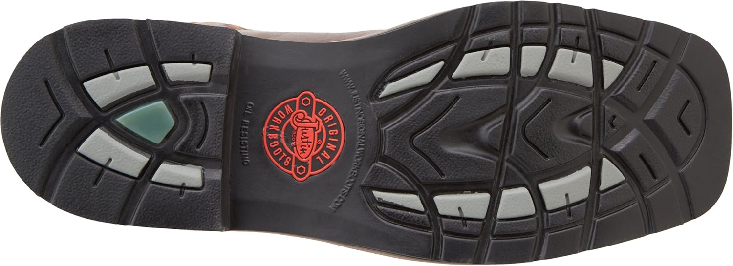justin men's stampede steel toe work boots