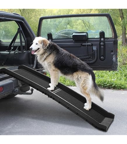 Amazon Wide Dog Ramp For Suv EAYSG Adjustable Dog Ramp Natural