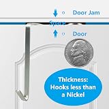 Vantasii 10 Pack Over The Door Hooks for Interior Doors 1.3 to 1.65 Inch view 4
