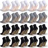 Sureio 50 Pairs Non Slip Slipper Socks with Grips Men's Anti Skid Yoga Socks with Gripper Workout Pilates Hospital