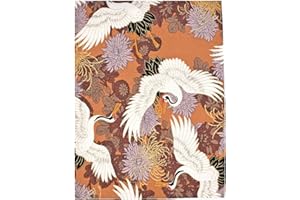 BLBMH Book Covers for Paperbacks Book Cover Fit for 5.5x8.2 inch Adjustable Book Sleeve Cover for A5 Books Softcover Protector for Notebook Planner -Crane