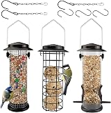 Urban Deco Fat Ball Bird Feeder Set 3 Weatherproof Metal Mesh Hanging Seed