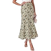 BTFBM Maxi Skirts for Women 2026 Summer Spring Boho Lightweight A Line High Waisted Wedding Guest Party Silk Midi Skirt
