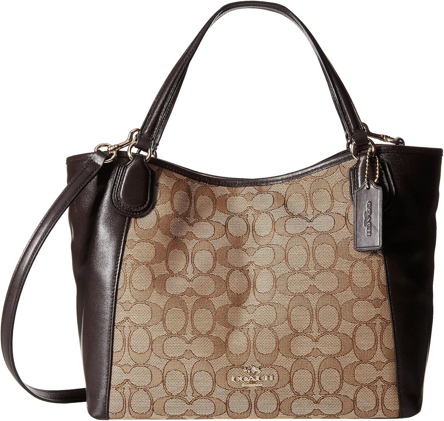 coach edie shoulder bag 28 in signature jacquard