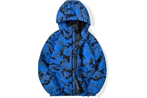 MYJAJAYI Boys Rain Jacket Lightweight Rain Coats for Kids Boy Waterproof Jacket