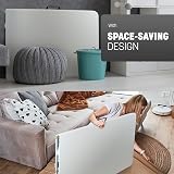 KEPLIN 6ft Folding Table White Wood Slate Top 180x70x74cm Portable view 5