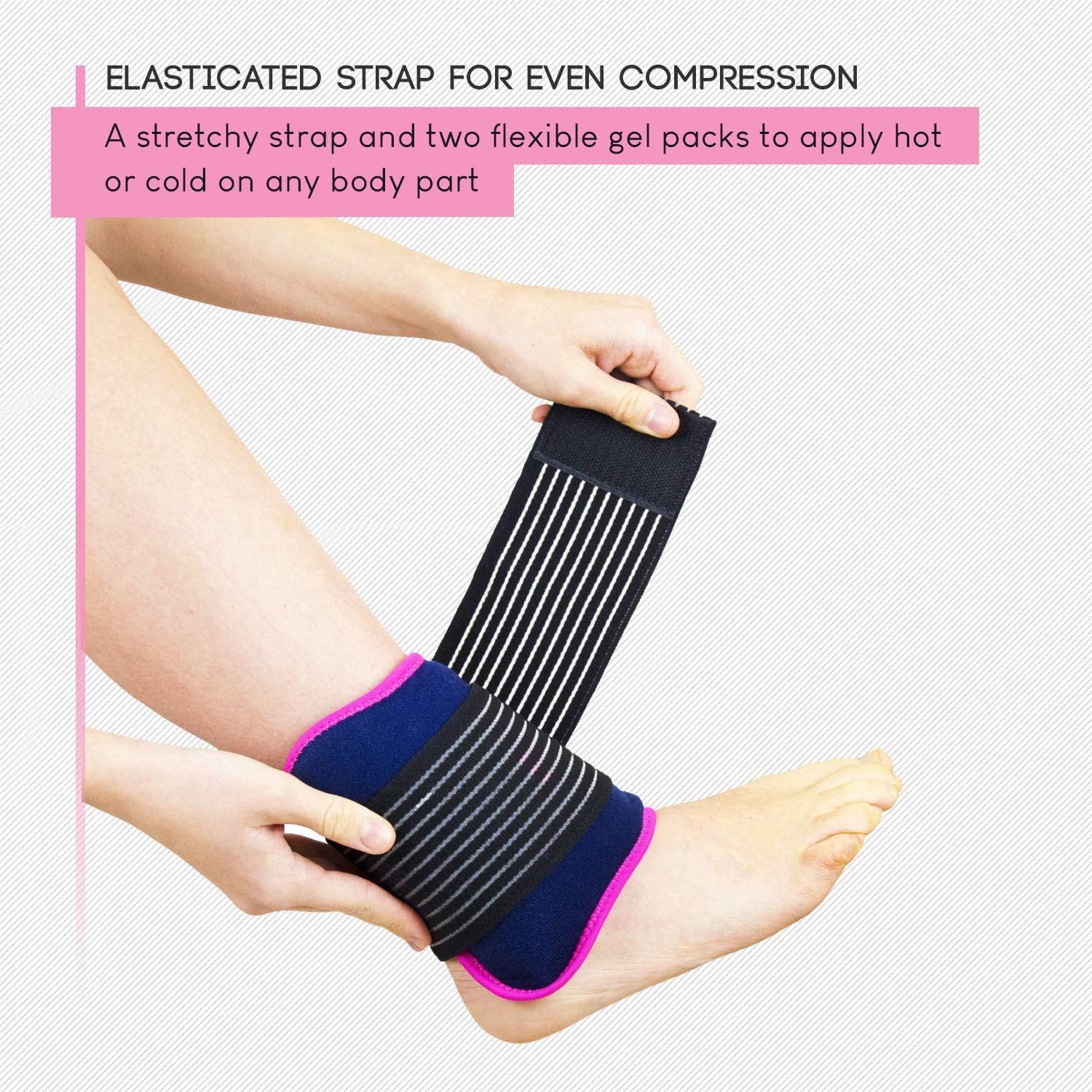 Magic Gel Ice Packs, Cold Compress Reusable, Flexible Wrap Around Gel Ice Pack Knees Back Shoulders Arms and Legs - Image 5