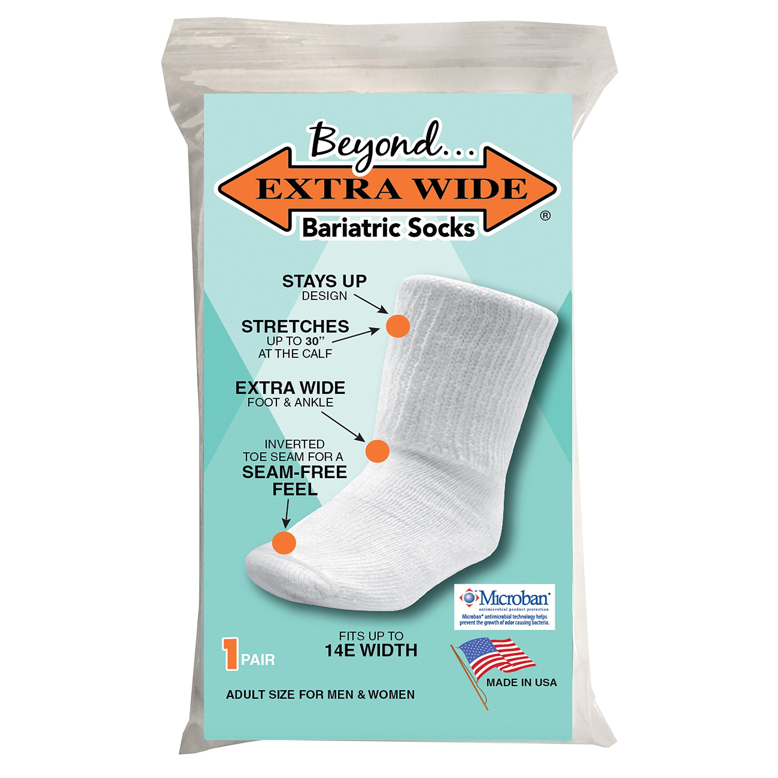 Bariatric Sock for Extreme Lymphedema Calf stretches to 30 inches