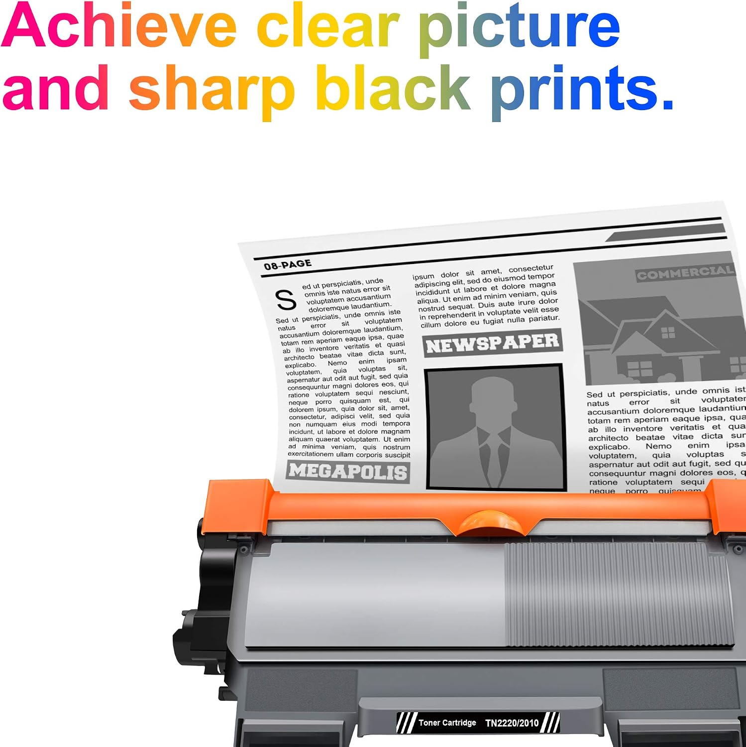Uniwork Toner Cartridge Replacement for Brother TN2220 TN2010 Compatible with 7055 7060D 7070DW 7460DN 7360N 2130 2240 2240D 2250DN 2270DW 2840(Black - Image 5