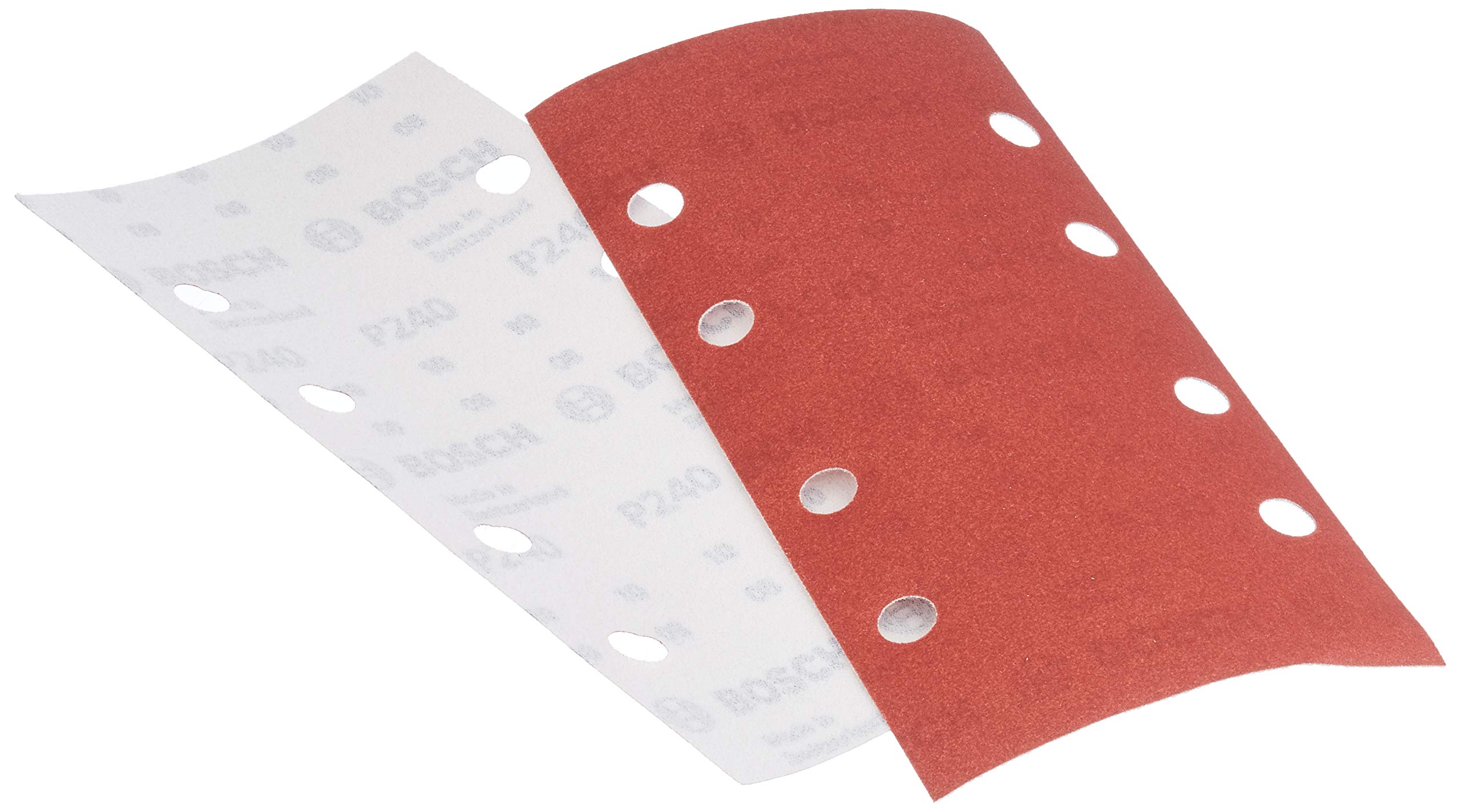 Bosch Accessories 2609256A85 Sanding Sheet Set for Orbital Sanders (10-Piece), 93 x 185 mm